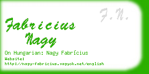 fabricius nagy business card
