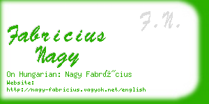 fabricius nagy business card